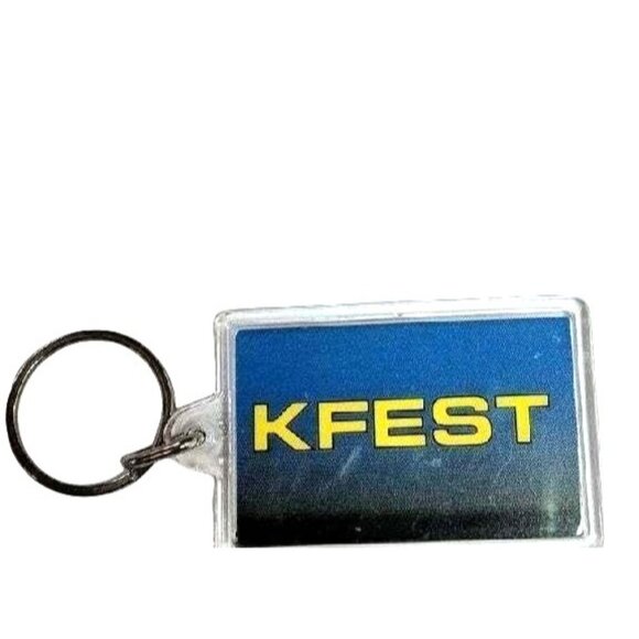 K104.7 Kfest Radio Station Keychain Double-Sided Design 3"x1.5" A304 - Picture 4 of 6